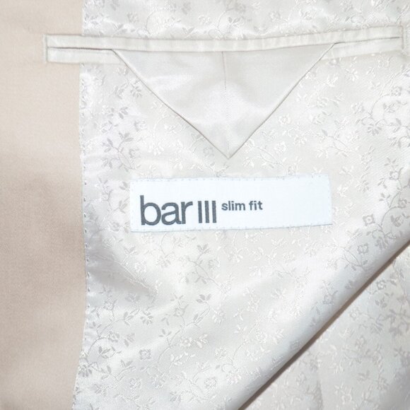 Bar III Men's Slim-Fit Cotton Stretch Solid Suit Jacket Tan B4HP $360 - Picture 5 of 6